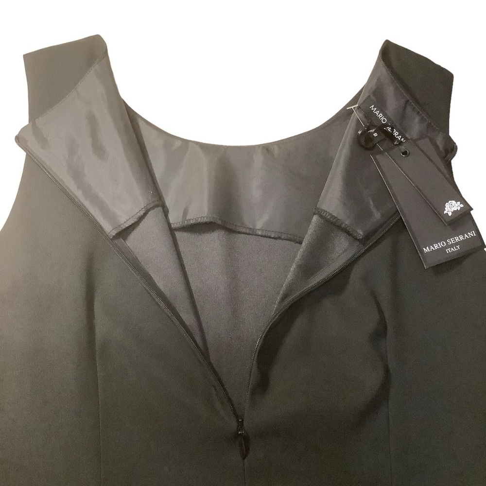 MARIO SERRANI CLASSIC MIDI SLEEVELESS BLACK DRESS/ NWT/ Size 8 - Picture 3 of 9